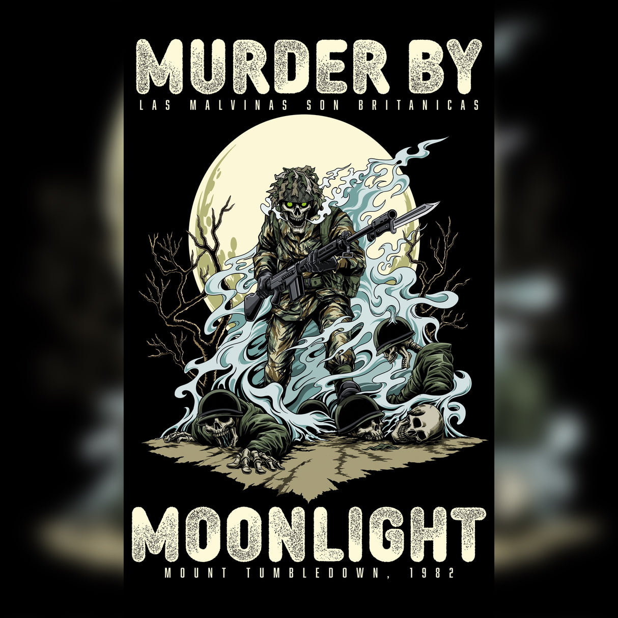 "Murder By Moonlight" 10cm x 7.5cm Vinyl Decal (Pack of 3)